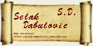 Selak Dabulović vizit kartica